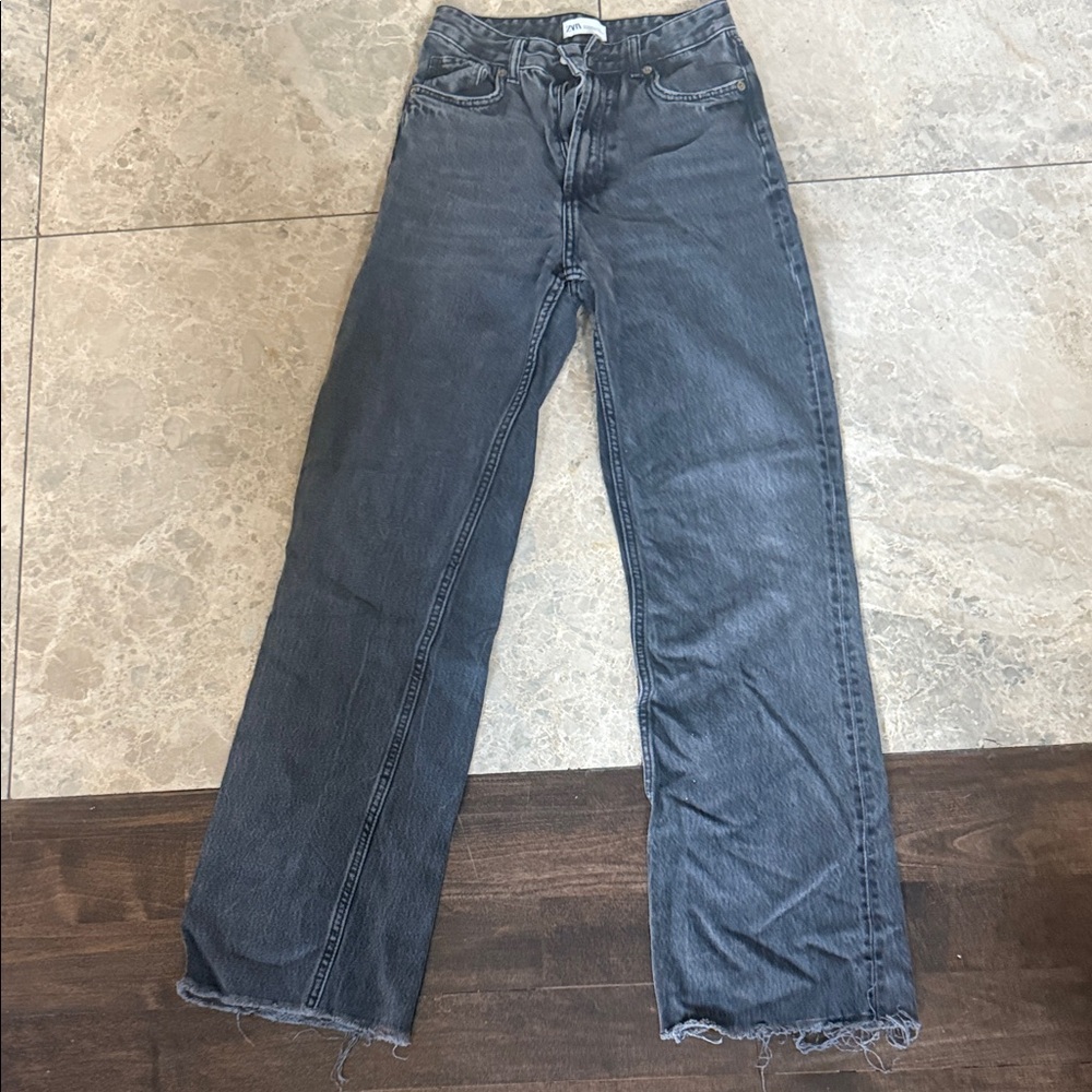 Zara Charcoal Women's Flare Jeans